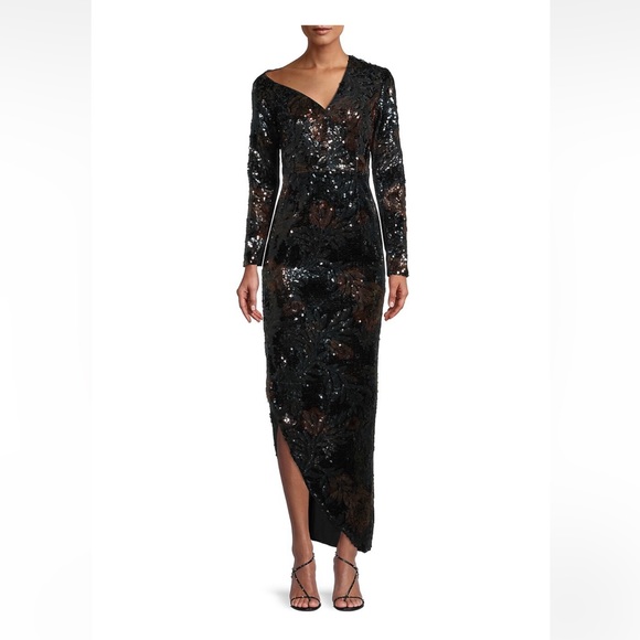 Kay Unger Dresses & Skirts - Diana Column Gown Sequins Kay Unger Size 10 NWT